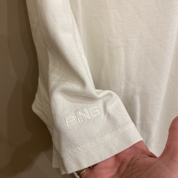PING Big & Tall 4 button white s/s cotton men’s polo shirt vintage 2X 🌞 - Picture 5 of 13